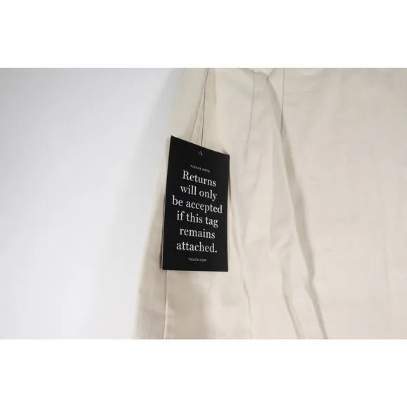 New Tuckernuck Denim Ecru Lia Maxi Skirt Cream Front Split $198 Sz 4 1725-20