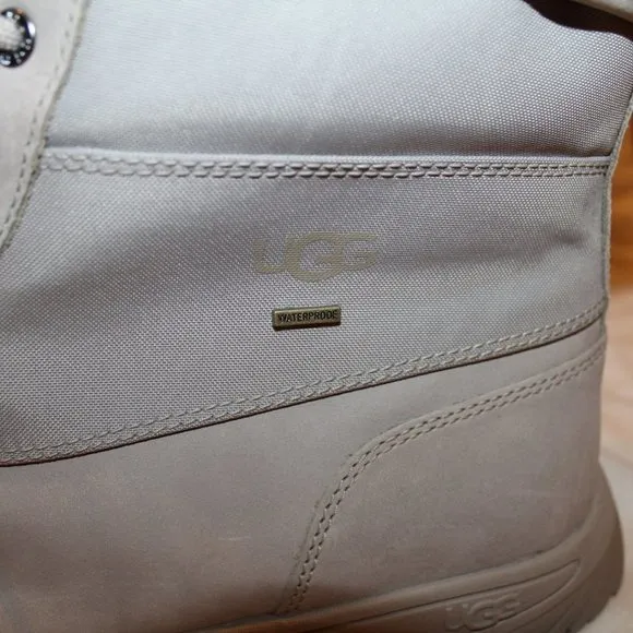 NEW UGG MEN'S‎ BUTTER WATERPROOF LEATHER SHEARLING SNOW WINTER BOOTS PUTTY GRAY