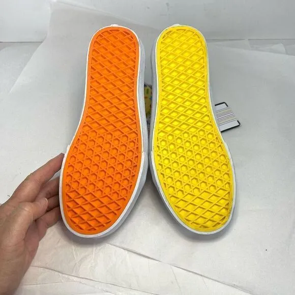 New Vans Old Skool Flour Shop White Leather Rainbow Sneakers NWOB