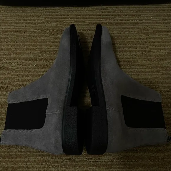 NEW vintage foundry chelsea grey gray dress boots black sole 12