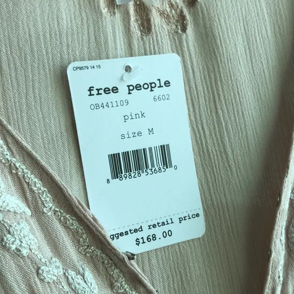 New with Tag : Free People Embroidered Fable Midi Dress. Size Medium