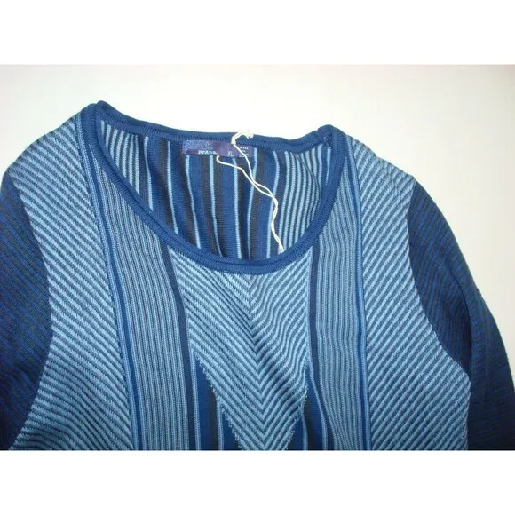 New Womens NWT PrAna S Whitley Blue Dark Cobal Sweater Dress Organic Cotton Knit