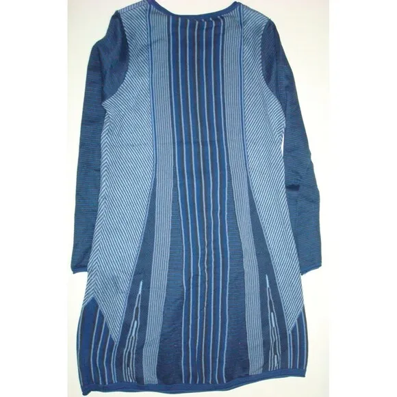 New Womens NWT PrAna S Whitley Blue Dark Cobal Sweater Dress Organic Cotton Knit