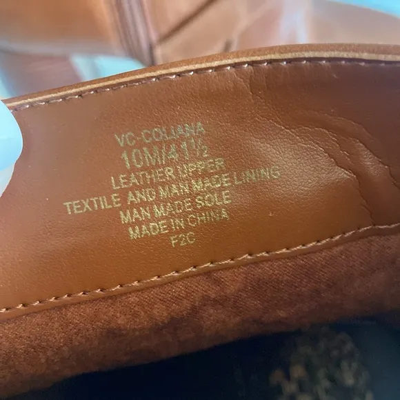 New Women's Vince Camuto Coliana Brown Leather Platform Ankle Boots Booties 10
