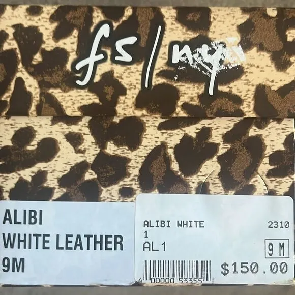 New in Box FRENCH SOLE White Leather Alibi Sandals Size 9