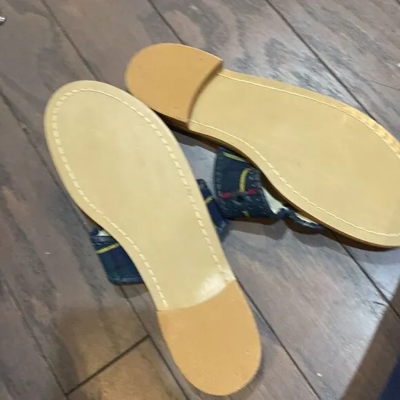 New Jack Rogers Plaid Tartan Slip On Sandals sz10