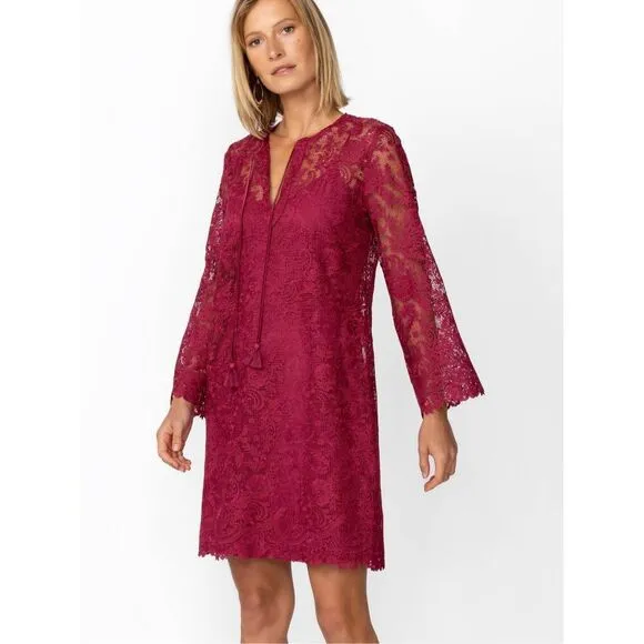 NEW JOHNNY WAS Women’s S Harper Lace Mini Dress  $388 MSRP