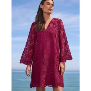 NEW JOHNNY WAS Women’s S Harper Lace Mini Dress  $388 MSRP