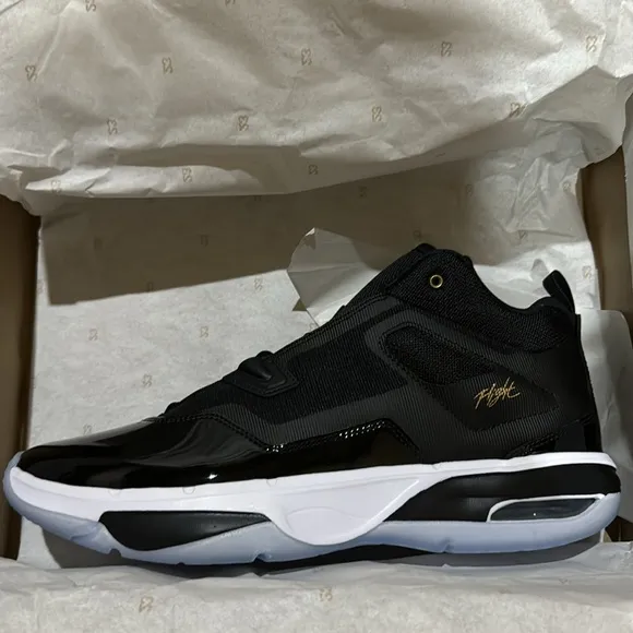 🫨NEW🔐Jordan STAY LOYAL 3 tennis shoes sneakers MEN 11.5 GS BLACK METALLIC GOLD