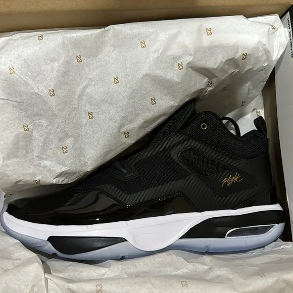 🫨NEW🔐Jordan STAY LOYAL 3 tennis shoes sneakers MEN 11.5 GS BLACK METALLIC GOLD