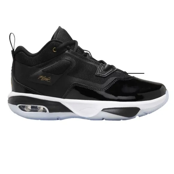 🫨NEW🔐Jordan STAY LOYAL 3 tennis shoes sneakers MEN 11.5 GS BLACK METALLIC GOLD