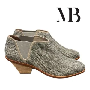 NEW Matt Bernson Women's Marlow Ash Raffia Ankle Boots Booties 10
