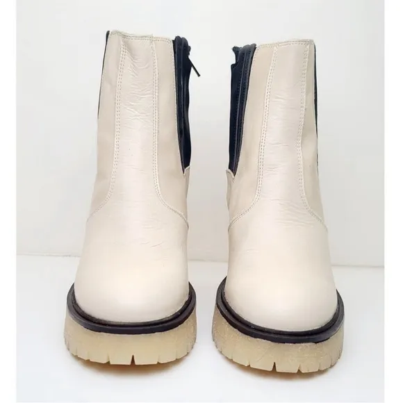 NIB $188 Free People James Chelsea White Boots 37 37.5 38 38.5 39.5 40 NWT