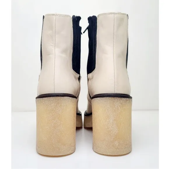 NIB $188 Free People James Chelsea White Boots 37 37.5 38 38.5 39.5 40 NWT
