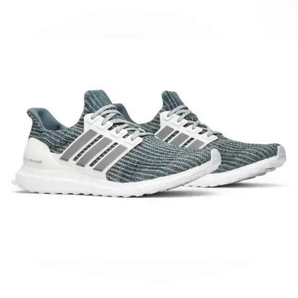 NIB Adidas Men’s Ultra Boost LTD Cloud White/Silver Metallic Running Shoes 11.5
