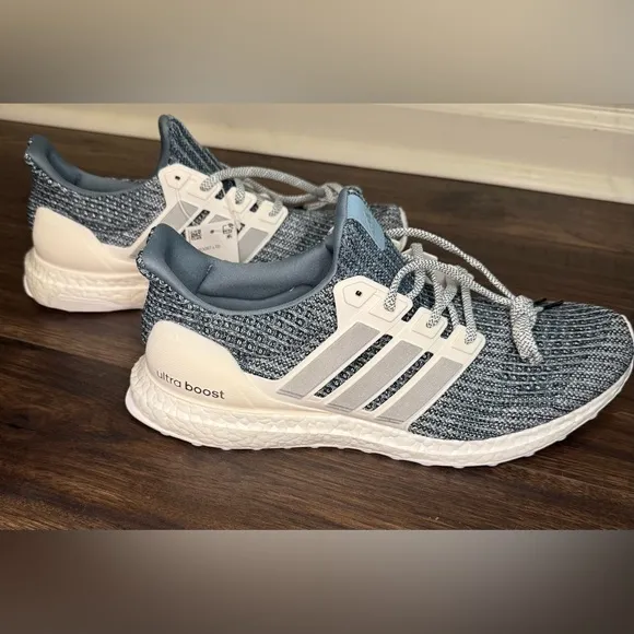 NIB Adidas Men’s Ultra Boost LTD Cloud White/Silver Metallic Running Shoes 11.5