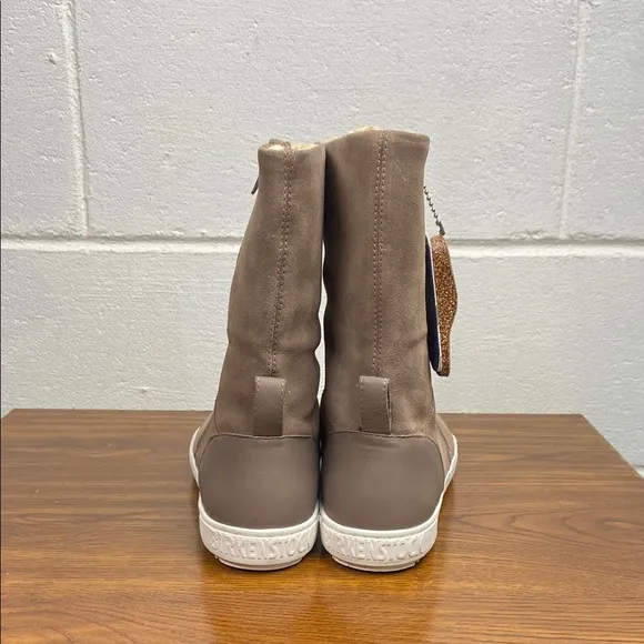 NIB Birkenstock Fossholl‎ Taupe Suede Ankle Boots EU38 Regular Fit 1011054