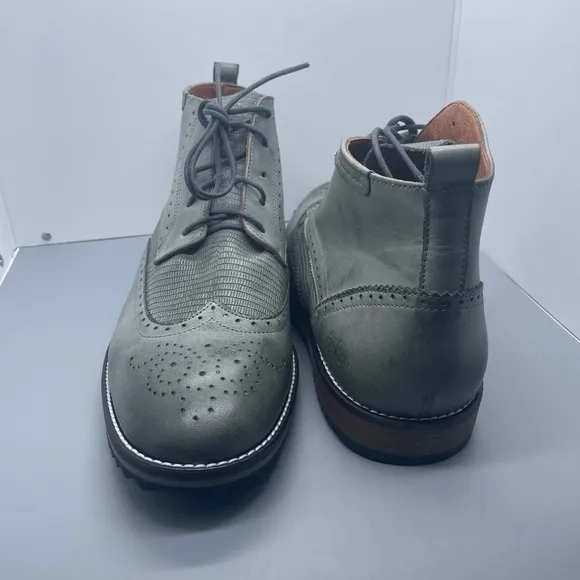 NIB Cycleur de Luxe High Ankle Lima Mid Grey Leather Lace up Boots Shoes. Men 13