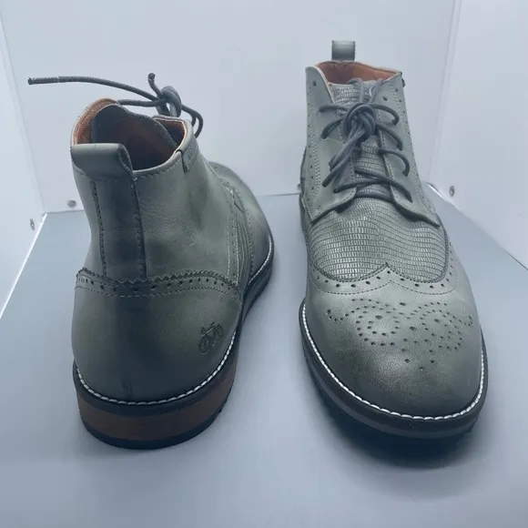NIB Cycleur de Luxe High Ankle Lima Mid Grey Leather Lace up Boots Shoes. Men 13