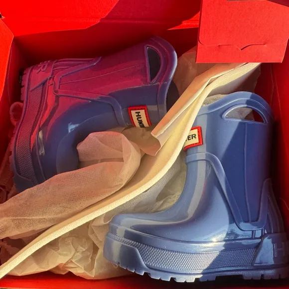 NIB. Hunter. Little Kids Georgey Waterproof Boots. Size 6C. Blue