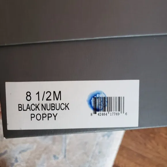 NIB J Slides Poppy Black Nubuck Fur Lined Waterproof Platform Sneaker Boots 8.5