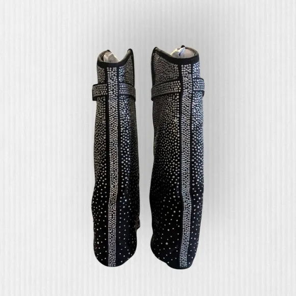 NIB Madden Girl Joe- Rhinestone Cuffed Wedge Western Dress Booties Size 7