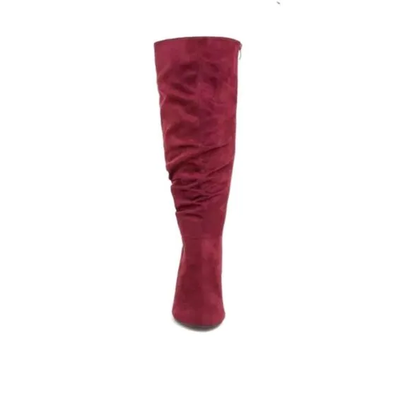 NIB TORRID Wine Wide Slouch Cone Heel Knee High Boot. SIZE 10.5W