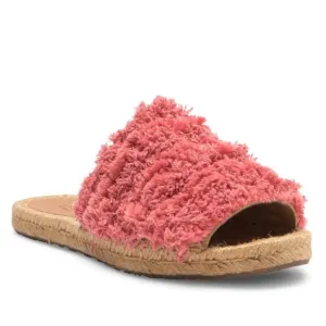 NIB | UGG Edith Slide Yarn Fringe Pink Sandals, Size 9