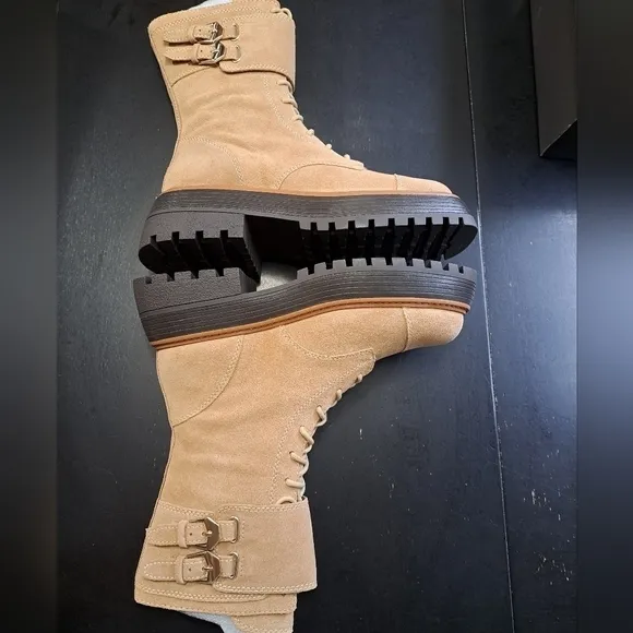 NIB Vince Camuto Monchia Platform Moto Boots    Size 8.5
