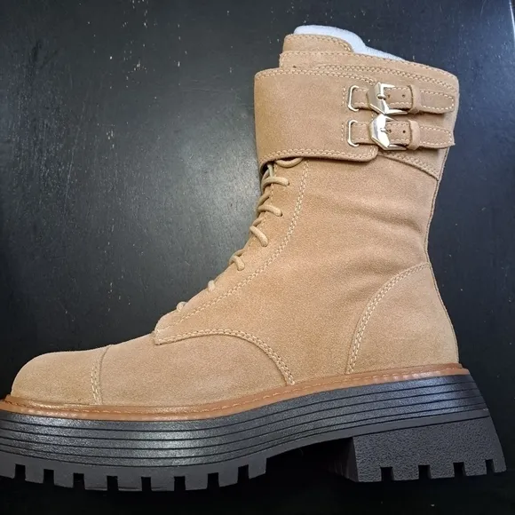 NIB Vince Camuto Monchia Platform Moto Boots    Size 8.5