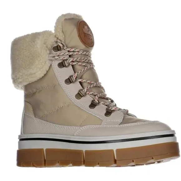NIB Women's Pajar Henta Beige Winter Boots with Ice Grippers
