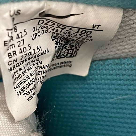 Nike Air Force 1 '07 LV8 'Light Photo Blue' Shoes DZ2522-100 Men's Sz 9