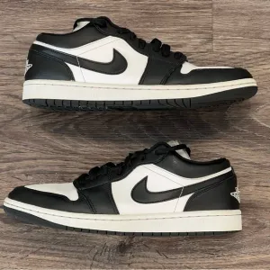 Nike Air Jordan 1 Low Basketball Shoes Womens Sz 9 Black White Panda DC0774-101