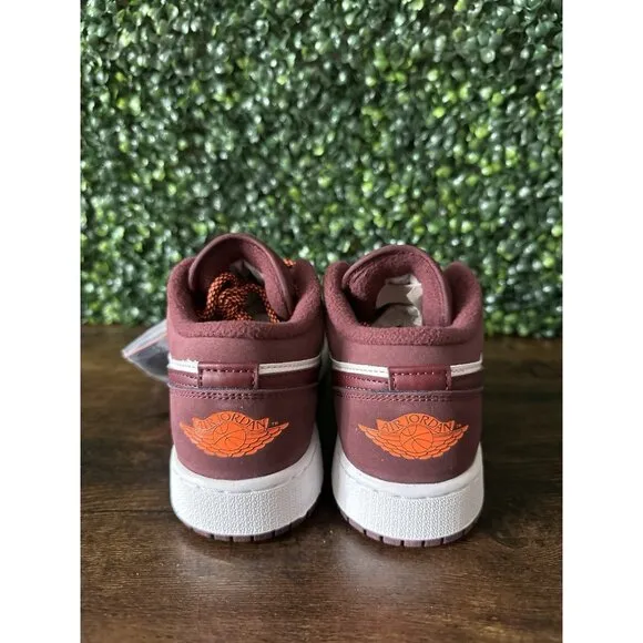 Nike Air Jordan 1 Low Phantom Night Maroon 6Y Women Size 7.5 553560-068 Shoes