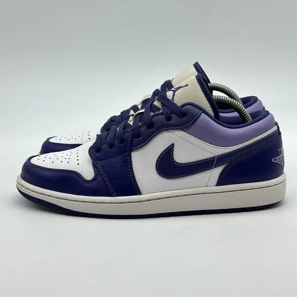Nike Air Jordan 1 Low 'Sky J Purple' Mens Size 9 Purple White 553558-515