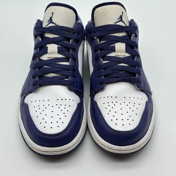 Nike Air Jordan 1 Low 'Sky J Purple' Mens Size 9 Purple White 553558-515