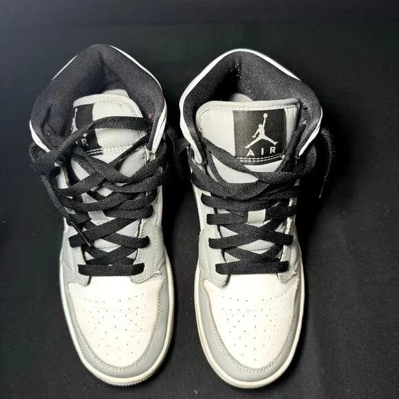Nike Air Jordan 1 Mid GS Light Smoke Grey Men's Shoes - Size 5.5