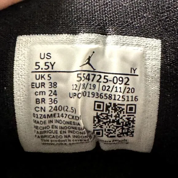Nike Air Jordan 1 Mid GS Light Smoke Grey Men's Shoes - Size 5.5