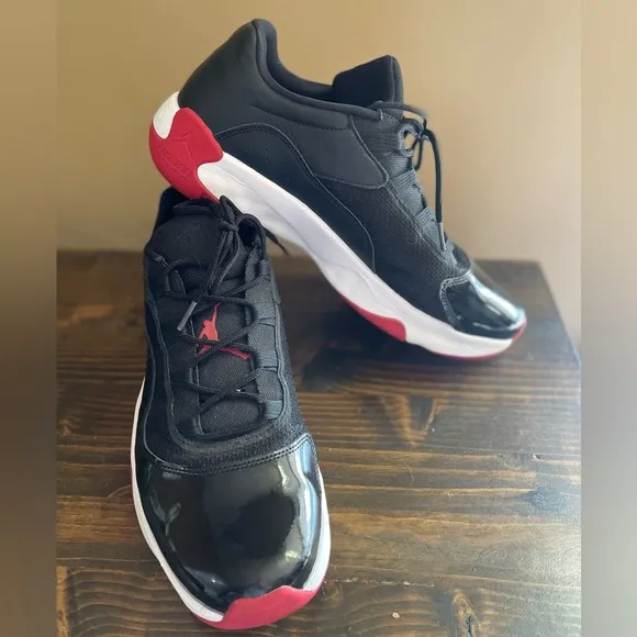 Nike Air Jordan 11 CMFT Low Bred Men's Black and Red Sneakers Size 13 Mens