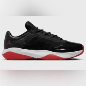 Nike Air Jordan 11 CMFT Low Bred Men's Black and Red Sneakers Size 13 Mens