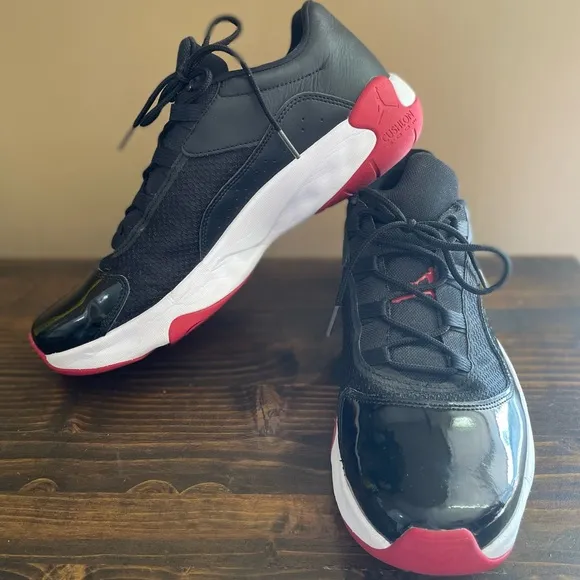 Nike Air Jordan 11 CMFT Low Bred Men's Black and Red Sneakers Size 13 Mens