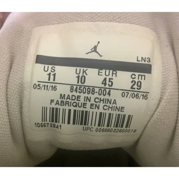 Nike Air Jordan Horizon Low Basketball Shoes Mens US Size 11 EUR 45 Light Bone