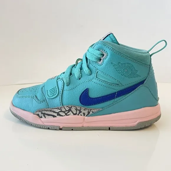 Nike Air Jordan Legacy 312 PS Hyper Jade Blue AT4047-348 Kids Size 12 C Sneakers