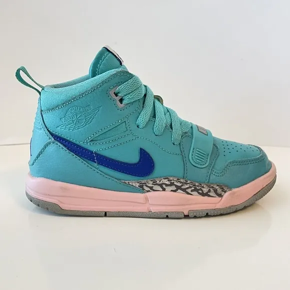 Nike Air Jordan Legacy 312 PS Hyper Jade Blue AT4047-348 Kids Size 12 C Sneakers