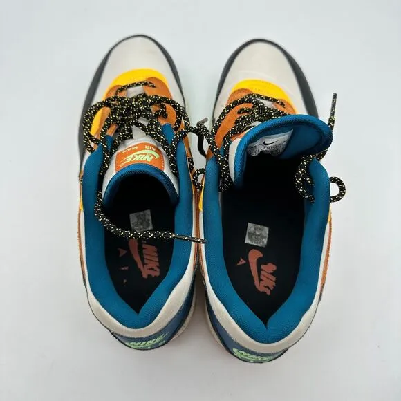 Nike Air Max 1 Multi Mens Size 9.5 Athletic Running Shoes CZ8140-001 EUC