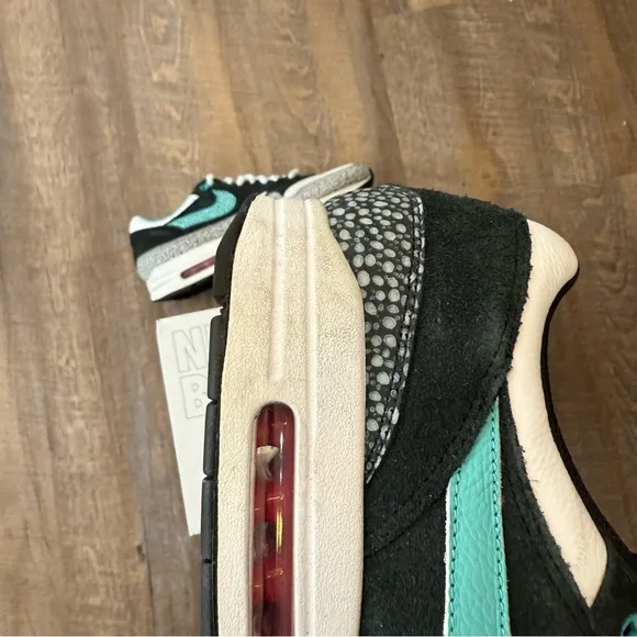 Nike Air Max 1 Unlocked By You iD Safari Black Teal White