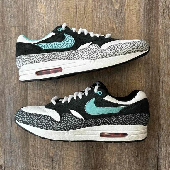 Nike Air Max 1 Unlocked By You iD Safari Black Teal White