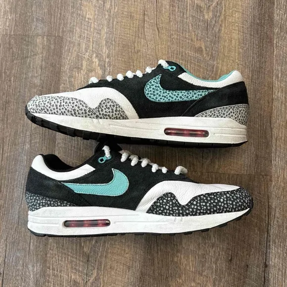 Nike Air Max 1 Unlocked By You iD Safari Black Teal White