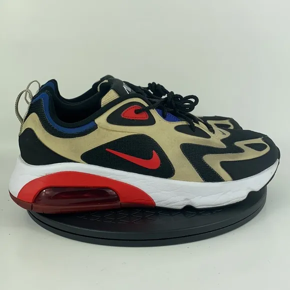 Nike Air Max 200 Gold/Red Athletic Running Shoes AQ2568-700 Men's Size 11