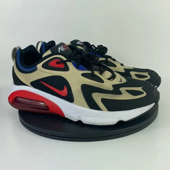 Nike Air Max 200 Gold/Red Athletic Running Shoes AQ2568-700 Men's Size 11